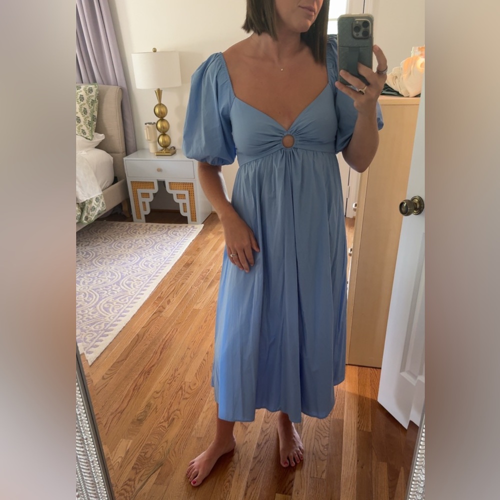 Abercrombie & Fitch Light Blue Midi Dress - Picture 1 of 4